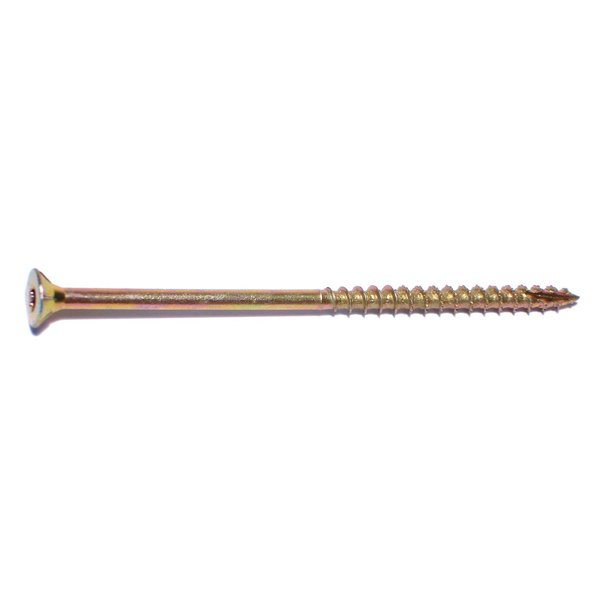 Saberdrive Wood Screw, #12, 5 in, Zinc Yellow Steel Flat Head Torx Drive, 1400 PK 50375